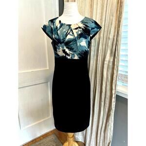 size 4 Ann Taylor black and blue dress